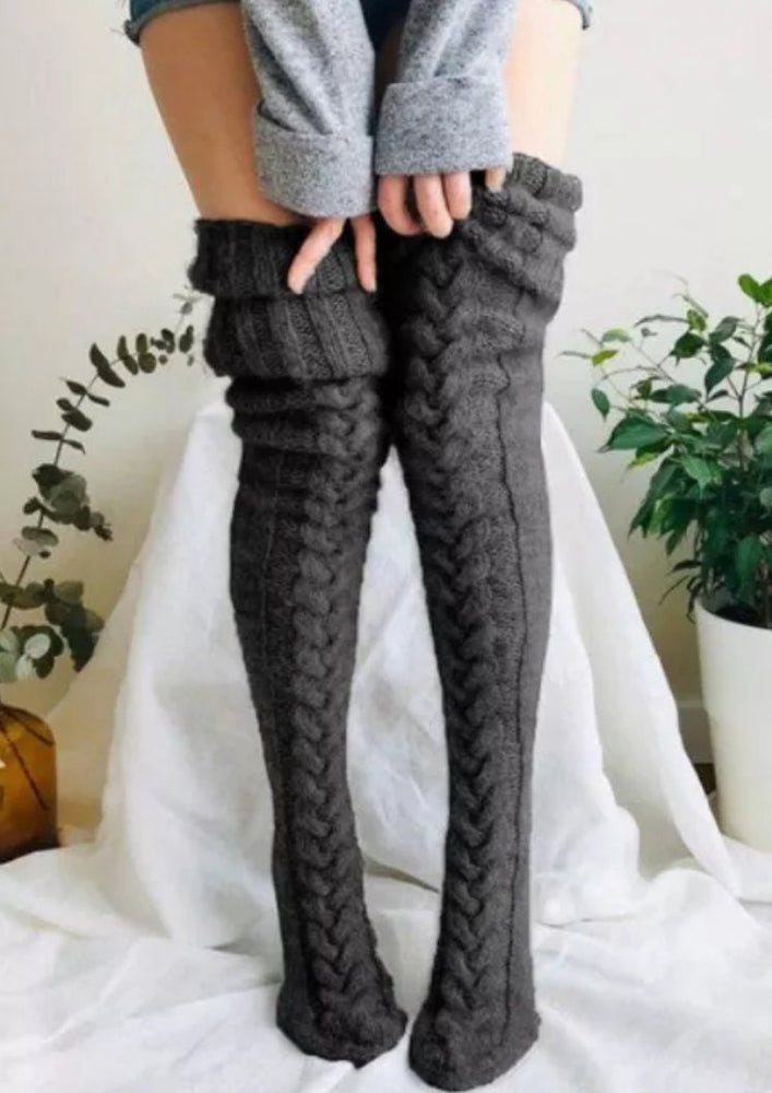 
            
                Load image into Gallery viewer, Womens Thigh High Socks | Thigh High Socks | Over Knee Stockings | Knitted Stockings | Sexy Stockings | Womens Knitted Socks | Stockings
            
        
