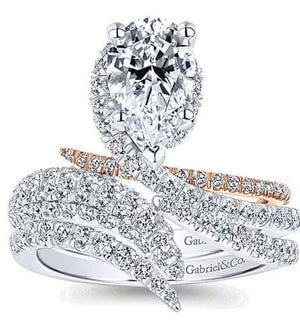 Teardrop Ring | Diamond Snake Ring | Engagement Ring | Snake Ring | Teardrop Engagement Rings | Pear Shaped Engagement Ring | Pear Ring