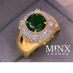 mens green diamond ring