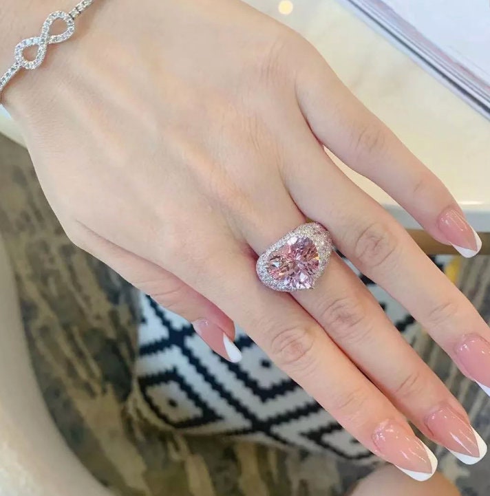 Heart Ring | Pink Diamond Ring | Heart Shaped Ring | Heart Shape Ring | Diamond Heart Ring | Heart Ring with Diamonds | Engagement Ring