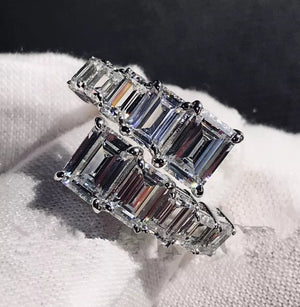 Baguette Ring | Eternity Ring | Mens Iced Out Ring | Diamond Ring | Big Iced Out Ring | fashion rings | friendship Ring | iced out rings