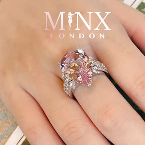 Pink Diamond Ring | Teardrop Ring | Pear Shape Ring | Teardrop Engagement Ring | Tear Drop Ring | Engagement Ring |  Diamond Wedding Ring