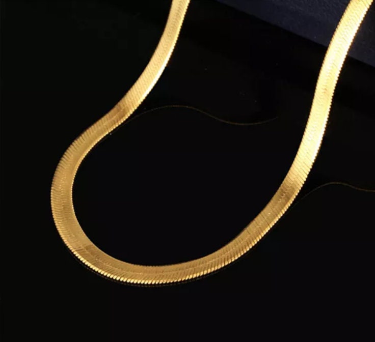Herringbone Necklace | Gold Herringbone Chain | Herringbone Necklaces | Gold Herringbone Chains | Womens Gold Necklace | Mens Gold Necklace