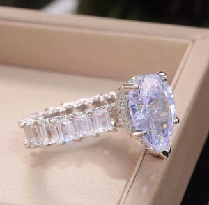 Womens Eternity Ring | Eternity Ring | Engagement Ring | Teardrop Ring | Teardrop Engagement Rings | Pear Shaped Engagement Ring | Pear Ring
