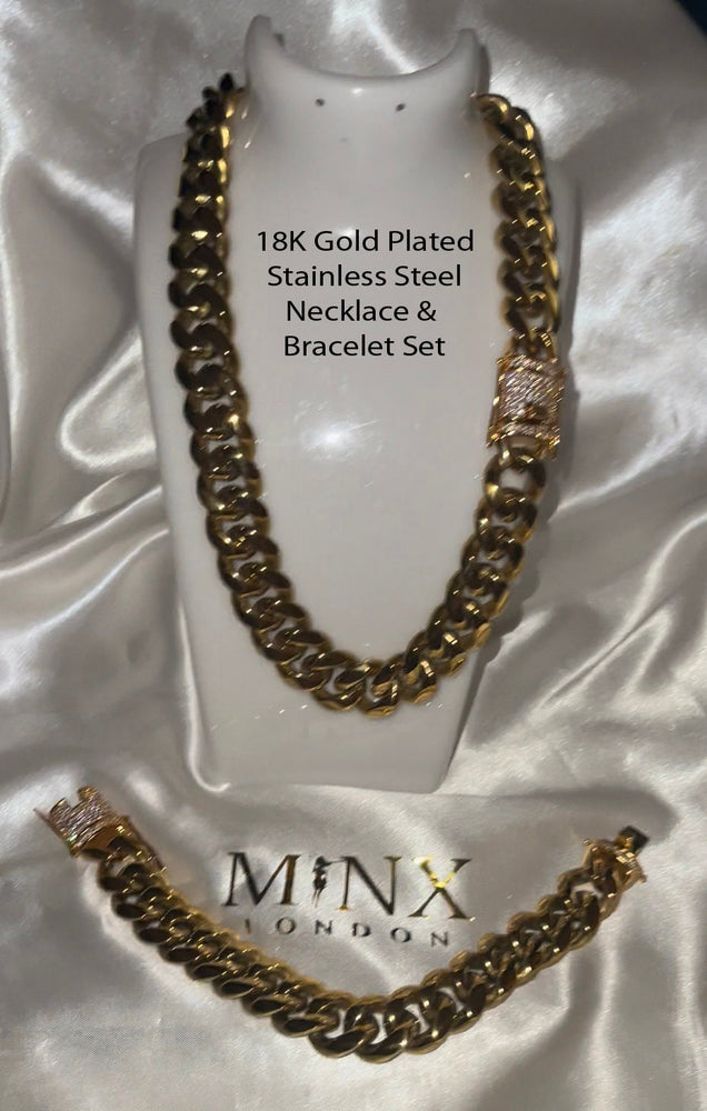 Gold Cuban Link Chain | Gold Cuban Link Necklace | Gold Cuban Link Bracelet | Iced Out Chain | Gold Iced Out Chain | Big Cuban Link Chain