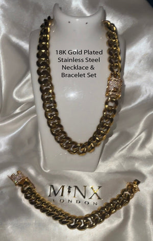 Gold Cuban Link Chain | Gold Cuban Link Necklace | Gold Cuban Link Bracelet | Iced Out Chain | Gold Iced Out Chain | Big Cuban Link Chain