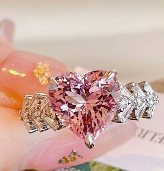 Heart Ring | Pink Diamond Ring | Heart Shaped Ring | Heart Shape Ring ...