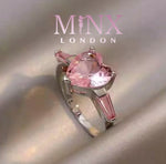 Heart Ring | Pink Diamond Ring | Heart Shaped Ring | Heart Shape Ring | Diamond Heart Ring | Heart Ring with Diamonds | Engagement Ring