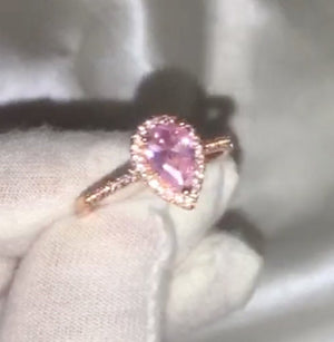 Rose Gold ring | Pear Shape Ring | Rose Gold Pear Shape ring | Pink Diamond Ring | Teardrop Engagement Ring | Teardrop Ring | Pear Ring