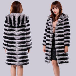 Fur Coat | Chinchilla Style Fur Coat | Womens Fur Coat | Mens Fur Coat | Fur Jacket | Fur Jackets | Hood Fur Coat | Faux Fur Coat