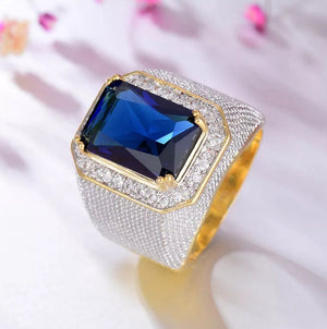 Blue Diamond Ring | Sapphire Blue Diamond Ring