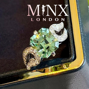 womens green gemstone ring