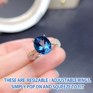 Sapphire Blue Diamond Ring | Blue Diamond Engagement Ring | Sapphire Blue Ring | Blue Wedding Ring | Blue Diamond Rings | Blue Gemstone Ring