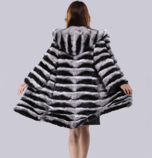 Fur Coat | Chinchilla Style Fur Coat | Womens Fur Coat | Mens Fur Coat | Fur Jacket | Fur Jackets | Hood Fur Coat | Faux Fur Coat