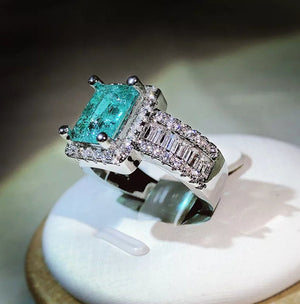 
            
                Load image into Gallery viewer, Aquamarine Ring | Aquamarine Diamond Ring
            
        