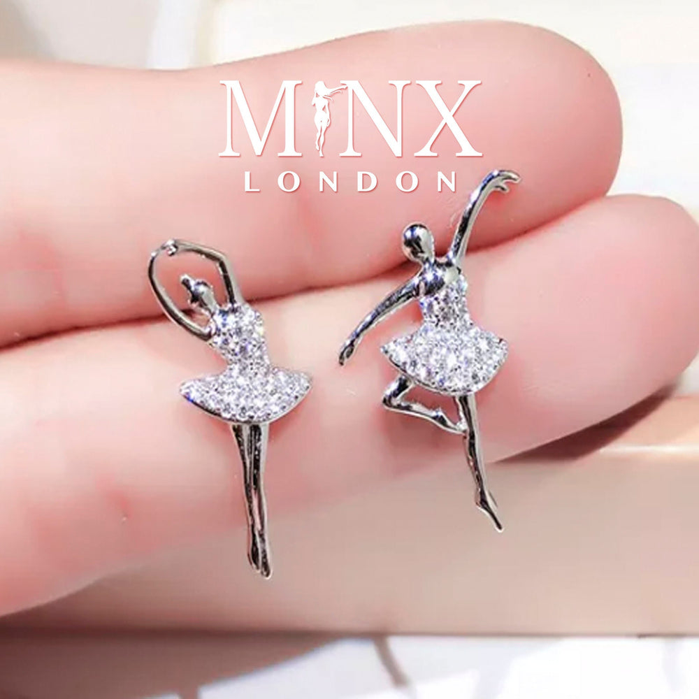 Diamond Earrings | Diamond Earrings | Womens Earrings | Dancer Jewelry | Ear Studs | Womens Diamond Ear Studs | Charm Earrings | Ballerina