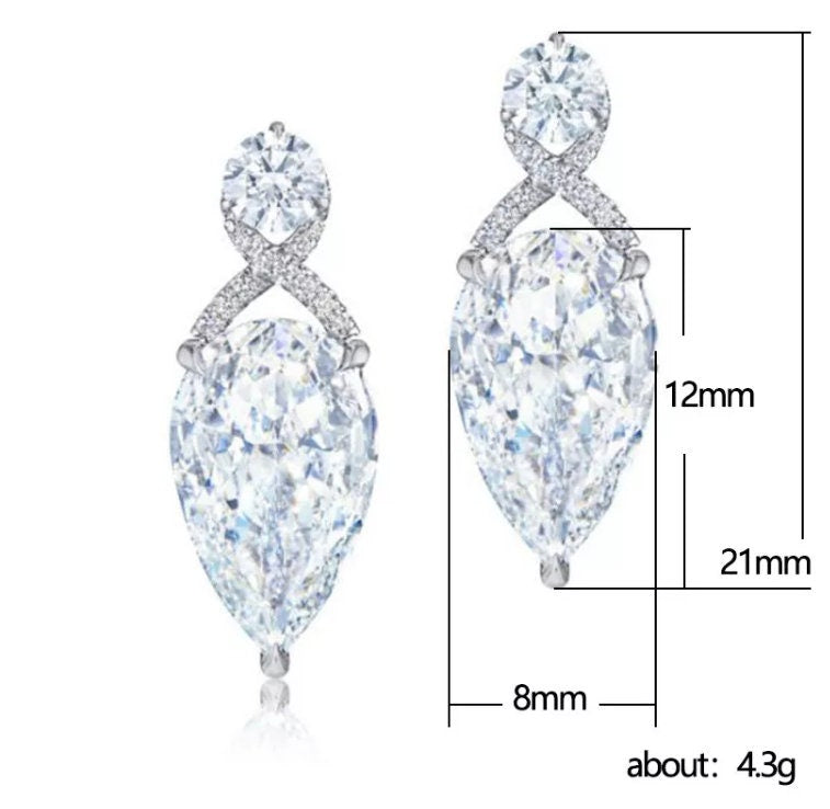 Teardrop Earrings | Womens Diamond Earrings | Pear Shape Earrings | Teardrop Earrings | Diamond Earrings | Diamond Earrings | Stud Earrings