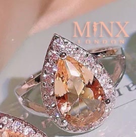 Champagne Diamond Ring | Champagne Diamond Engagement Rings | Champagne Diamond Rings | Pear Shape Ring | Engagement Ring | Teardrop Ring
