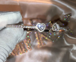 diamond heart bracelet