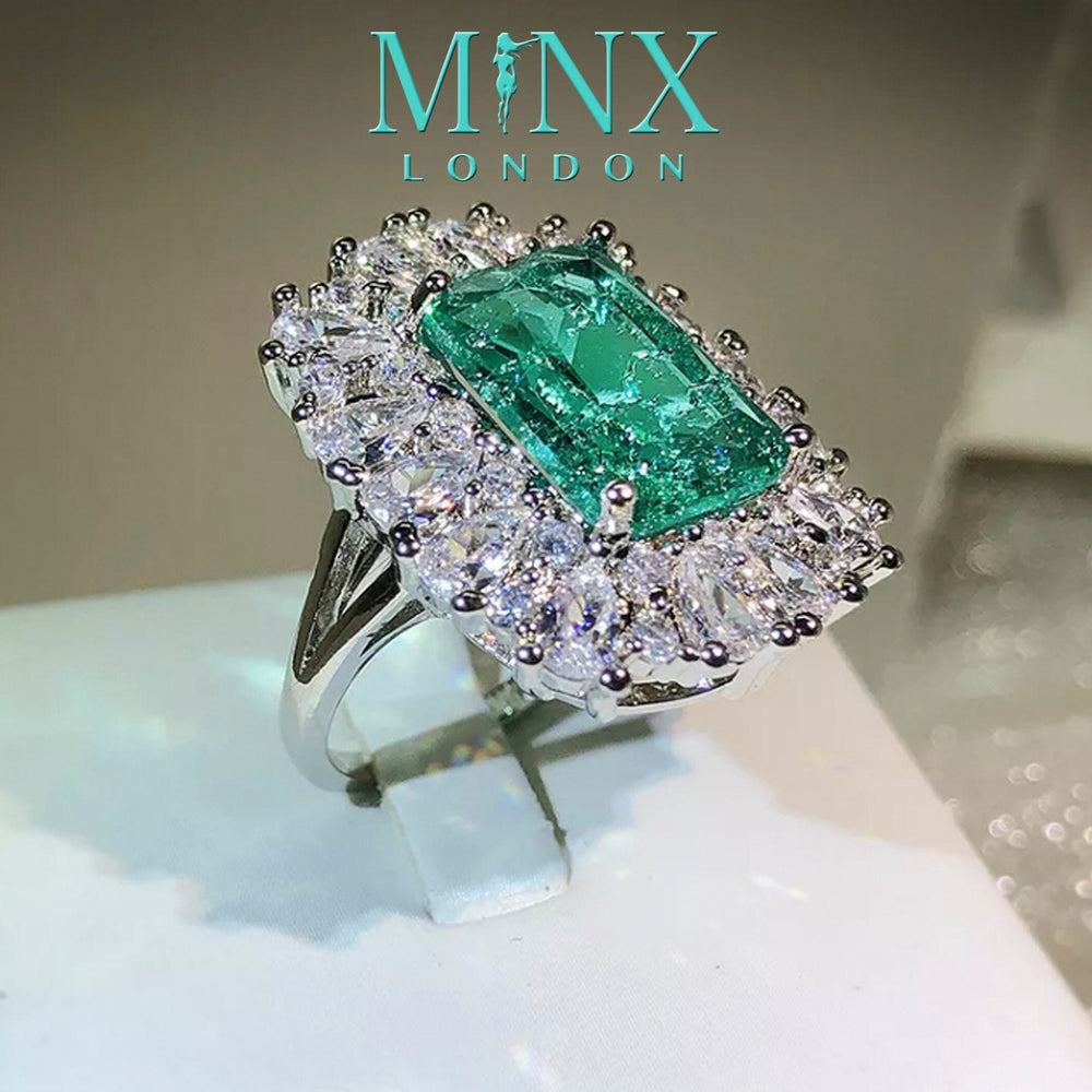 Emerald Green Engagement Ring | Ouros Jewels