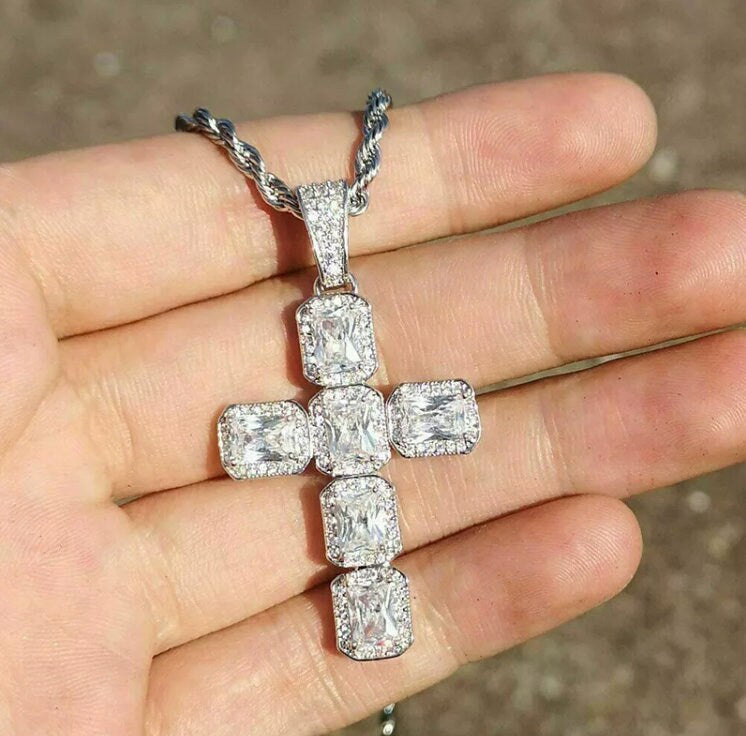 Diamond Cross Pendant | Cross necklace | Cross Necklace Women | Mens Big Cross Pendant | Iced Out Cross | Iced Out Cross Pendant | Cross