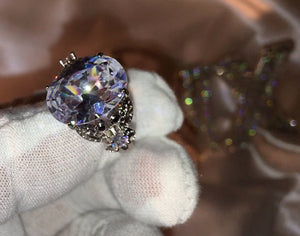 Oval Diamond Ring | Butterfly Ring | Round Diamond Ring | Womens Round Ring | Oval Ring | Oval Engagement Ring | Diamond Butterfly Ring