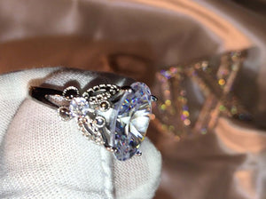 Oval Diamond Ring | Butterfly Ring | Round Diamond Ring | Womens Round Ring | Oval Ring | Oval Engagement Ring | Diamond Butterfly Ring