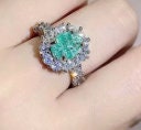 
            
                Load image into Gallery viewer, Promise Ring | Engagement Ring | Wedding Ring | Womens Promise Ring |  Aquamarine Engagement Ring | Blue Diamond Ring | Tourmaline Ring
            
        