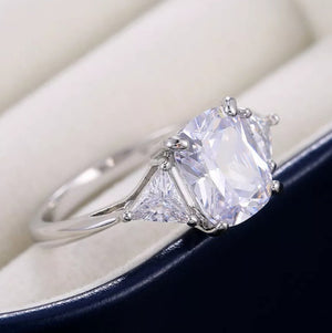 Big Carat Engagement Ring | Radiant Diamond Ring | Womens Engagement Ring | Wedding Ring | Womens Wedding Ring | Cushion Diamond Ring