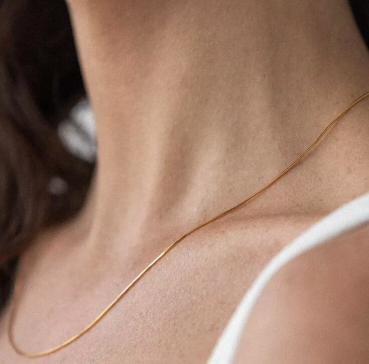 Herringbone Necklace | Gold Herringbone Chain | Herringbone Necklaces | Gold Herringbone Chains | Womens Gold Necklace | Thin Gold Necklace