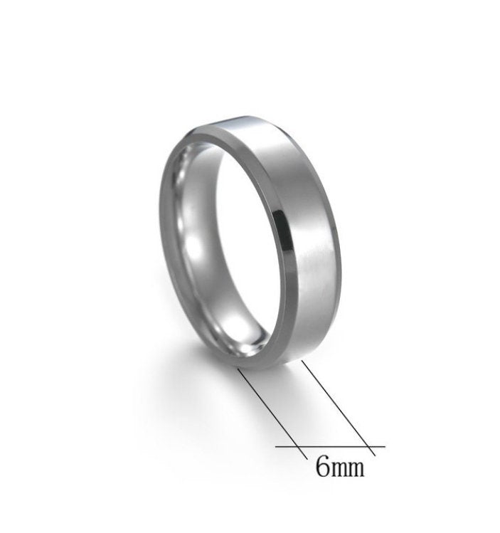 Stainless Steel Ring | Mens Wedding Ring | Mens Stainless Steel Ring | Womens Wedding Band | Wedding Band | Silver Ring | Wedding Ring | 6mm