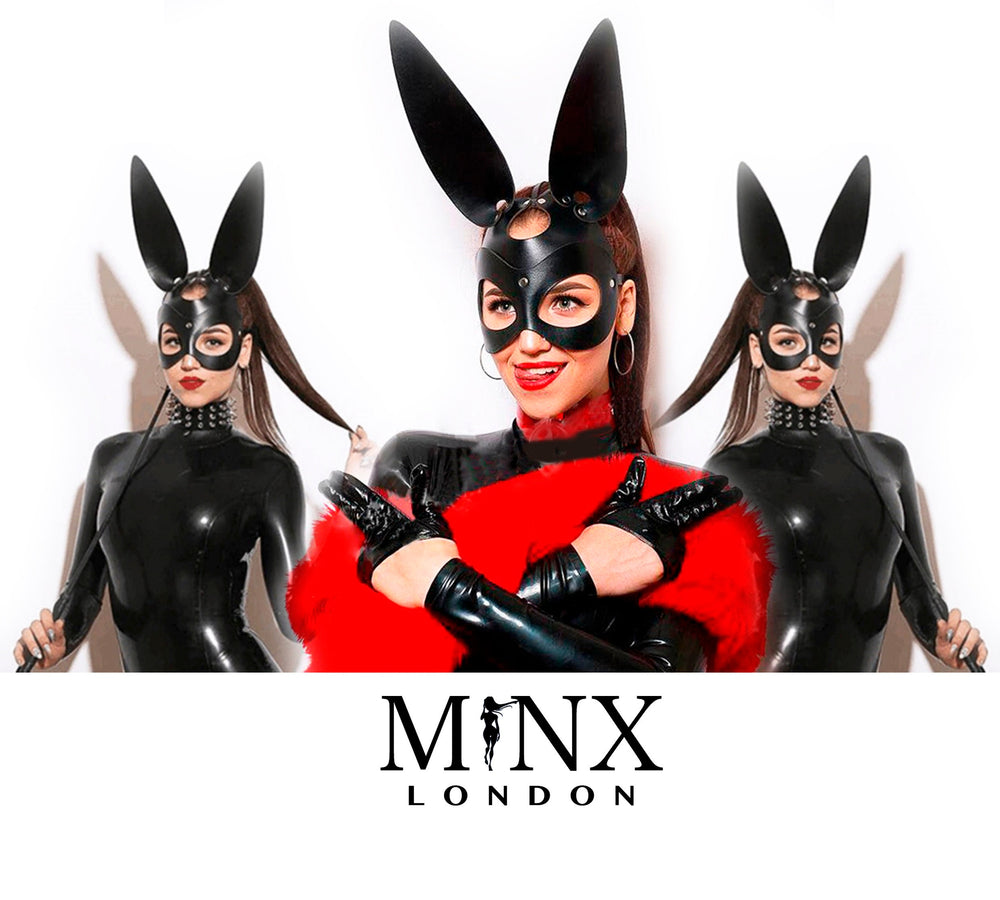 
            
                Load image into Gallery viewer, Sexy Mask | Sex Mask | Masquerade Mask | Cosplay | Cosplay Sexy | Leather Harness | Womens Mask | Leather Bunny Ears | Womens Rabbit Ears
            
        