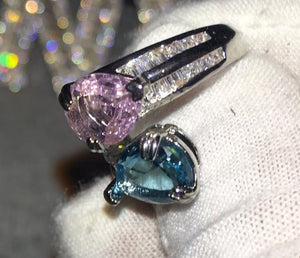 Teardrop Ring | Pink Diamond Ring | Blue Diamond Ring | Pear Cut Ring | Teardrop Engagement Ring | Diamond Snake Ring | Twist Ring