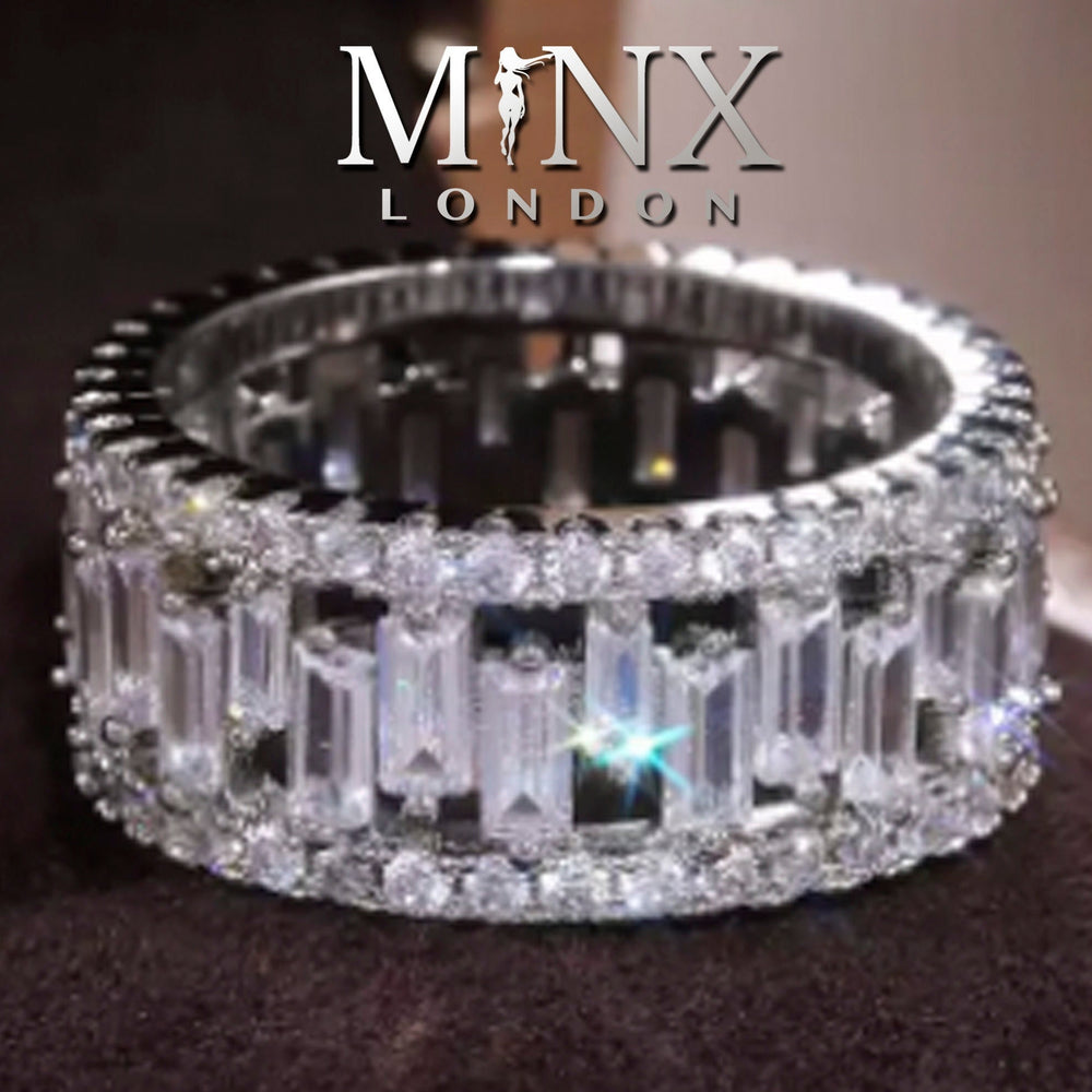 Baguette Ring | Eternity Ring | Womens Engagement Ring | Diamond Ring | Womens Engagement Band | fashion rings | friendship Ring | Wedding
