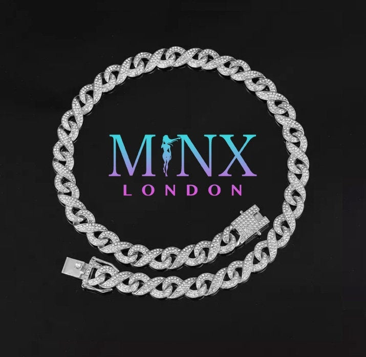 Infinity Link Chain | Iced Out Chains| Iced Out Necklace | Mens Diamond Necklace | Infinity Necklace | Hip Hop Chain | Mens Infinity Chain