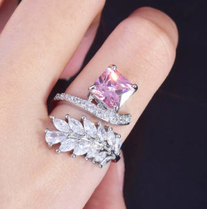 Pink Diamond Ring | Pink Diamond Engagement Ring | Womens Pink Diamond Ring | Promise Ring | Womens Engagement Ring | Flower Ring