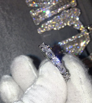 Eternity Ring | Baguette Ring | Womens Diamond Ring | Diamond Eternity Ring | Wedding Band | Friendship Ring | Womens Eternity Ring