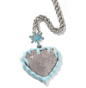 Heart Necklace | Heart Pendant | Womens Iced Out Chain | Womens Iced Pendant | Diamond Heart Necklace | Hip Hop Necklace | Hip Hop Pendant