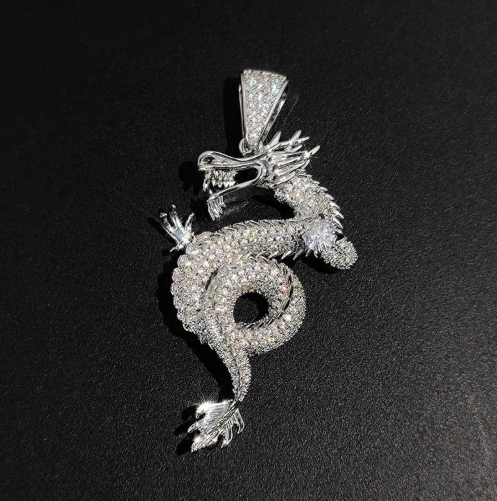 Dragon Pendant | Hip Hop Pendant | Iced Out Pendant | Diamond Dragon Pendant | Hip Hop Chain | Iced Necklace | Hip Hop Jewelry | Iced Out