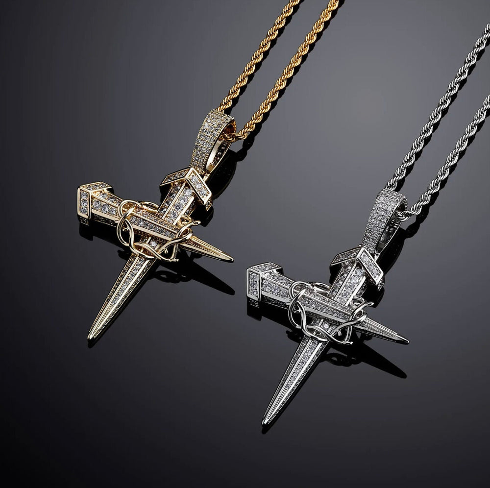 Cross Necklace | Iced Out Cross Pendant | Cross Necklace for Men | Iced Out Chain | Cross Chains | Cross Pendant | Diamond Cross Chain