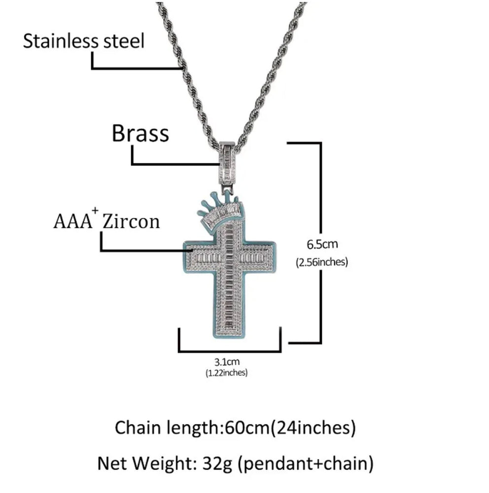 
            
                Load image into Gallery viewer, Cross Necklace | Cross Necklace Women | Cross Necklace for Men | Iced Out Chain | Cross Chains | Cross Pendant | Diamond Cross Chain | Chain
            
        