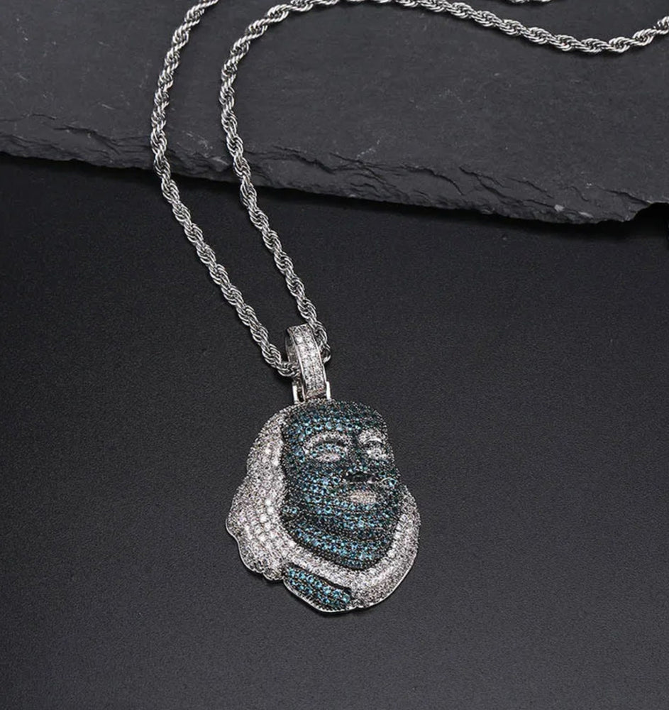 Blue Diamond Pendant | Iced Out Pendant | Blueface Pendant | Diamond Pendant | Iced Necklace | Bling Necklace | Hip Hop Pendant | Pendants