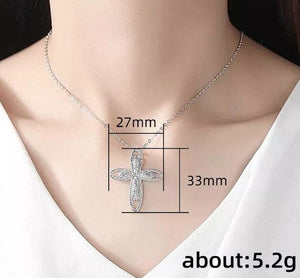 Womens Cross Necklace | Cross Necklace Women | Cross Necklace | Diamond Cross Pendant | Cross Pendant and Necklace | Silver Cross Pendant