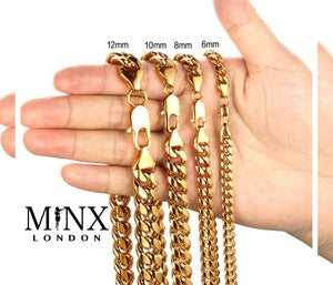 Gold Cuban Link Chain | Gold Cuban Link Necklace | Gold Cuban Link Bracelet | Cuban Chain | Gold Stainless Steel Chain | Maimi Cuban Chain