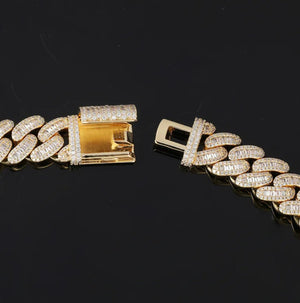 Iced Out Chain | Gold Iced Out Chain | Iced Out Necklace | Iced Out Bracelet | Diamond Cuban Chain | Mens Iced Out Chain | Womens Iced Chain