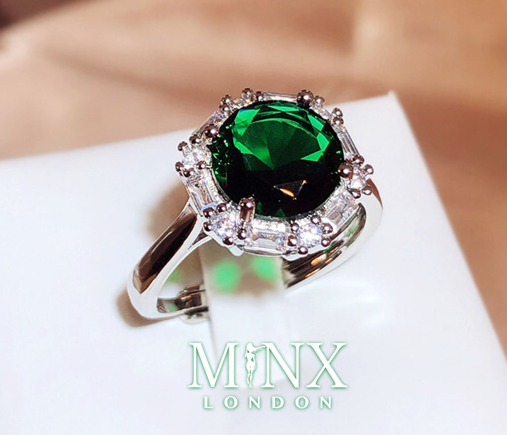 Green Ring Add Green Gemstone Ring | Green Diamond Ring | Green Diamond Engagement Ri ...