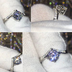 Wishbone Engagement Ring | Moissanite Engagement Ring | Womens Engagement Ring | Womens Wedding Ring | Moissanite Ring | Moissanite Rings