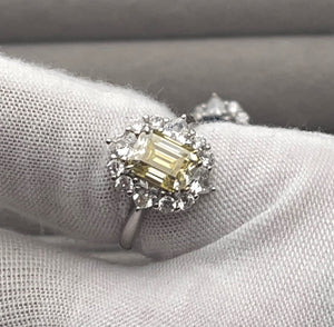 Yellow Moissanite Diamond Engagement Ring | 2.0 CT Ring | Yellow Diamond Engagement Ring | Yellow Diamond Ring | Yellow Moissanite Ring