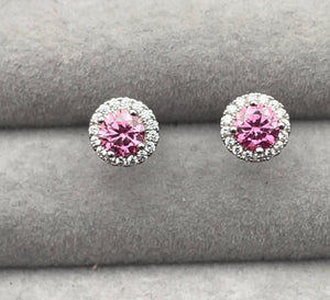 Moissanite Earring Studs | VVS1 Ear Studs | Pink Diamond Earrings | Pink Ear Studs | Moissanite Earrings | Moissanite Ear Studs | Ear Studs