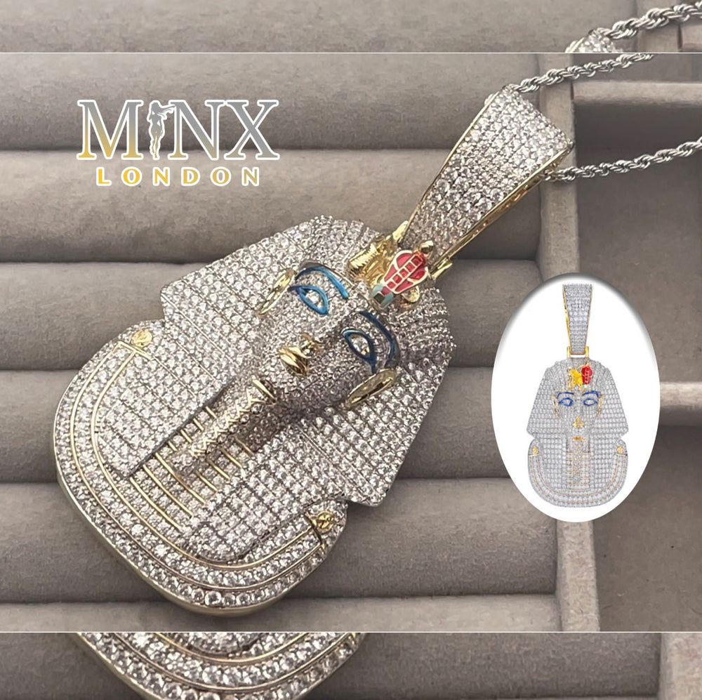 Diamond Pharaoh Pendant | Pharaoh Necklace | Hip Hop Pendant | Iced Out Pendant | Ancient Egyptian Pendant | Iced Necklace | Sphinx Pendant